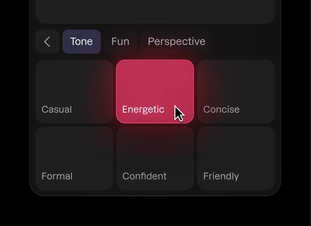 Asterix tone filters previewing changes to a passage