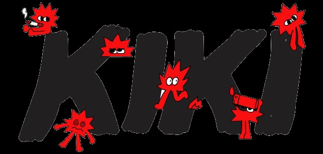 Kiki characters appearing around a Mac desktop